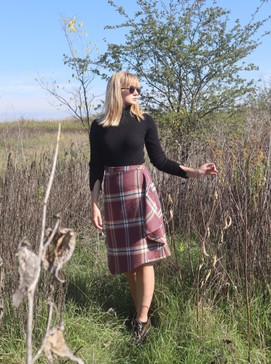 ELLA PLAID SKIRT