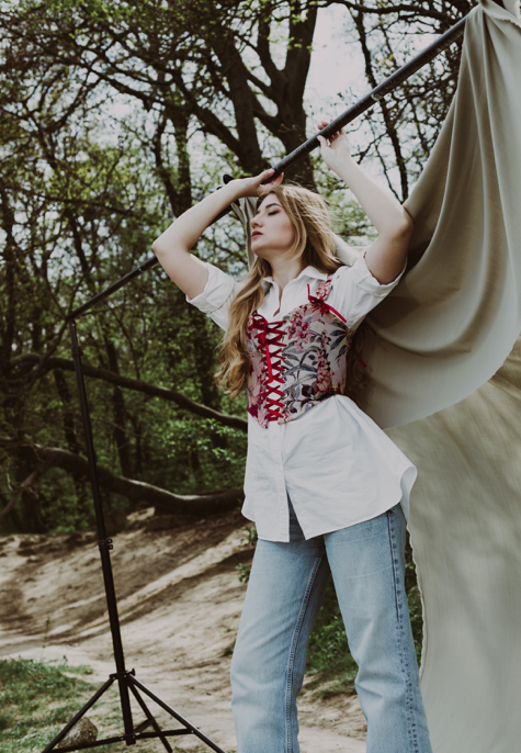 LIORA CORSET - ROUGE